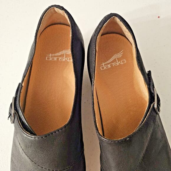 DANSKO Womens Black‎ Soft Leather Strap Comfort Loafers Euro 39 US 8-8.5 - Picture 2 of 10